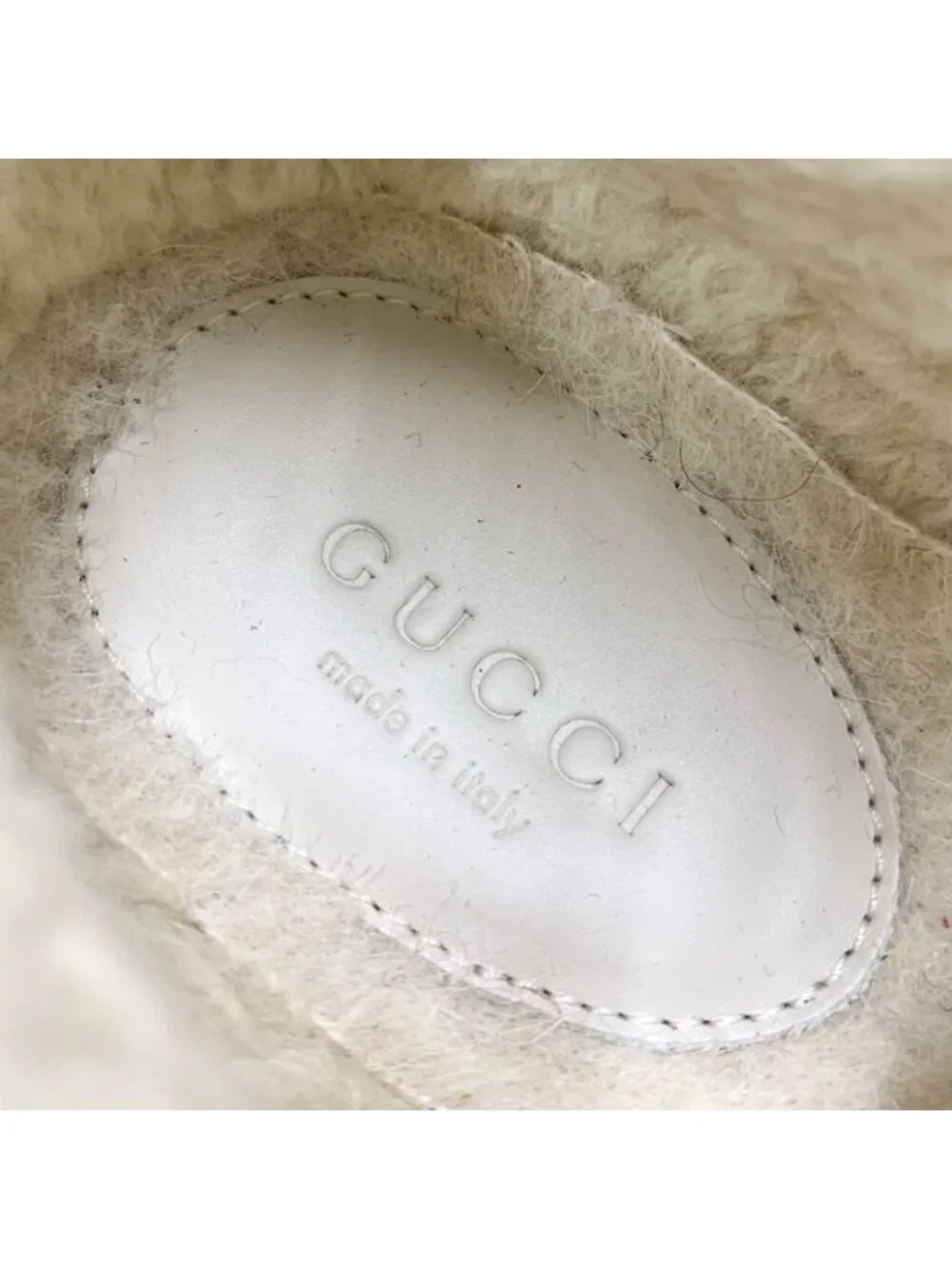 Gucci Boots Short Shoes Leather Shearling Black Studs Lace Up Boa - Picture 7 of 10